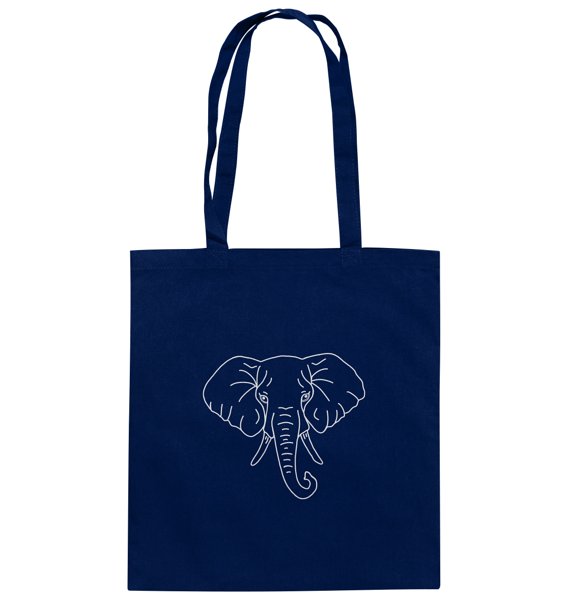 Elephant white - cotton bag