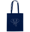 Elefant weiß - Baumwolltasche Einkaufstasche Tier-Shirts.com French Navy ca. 38x42