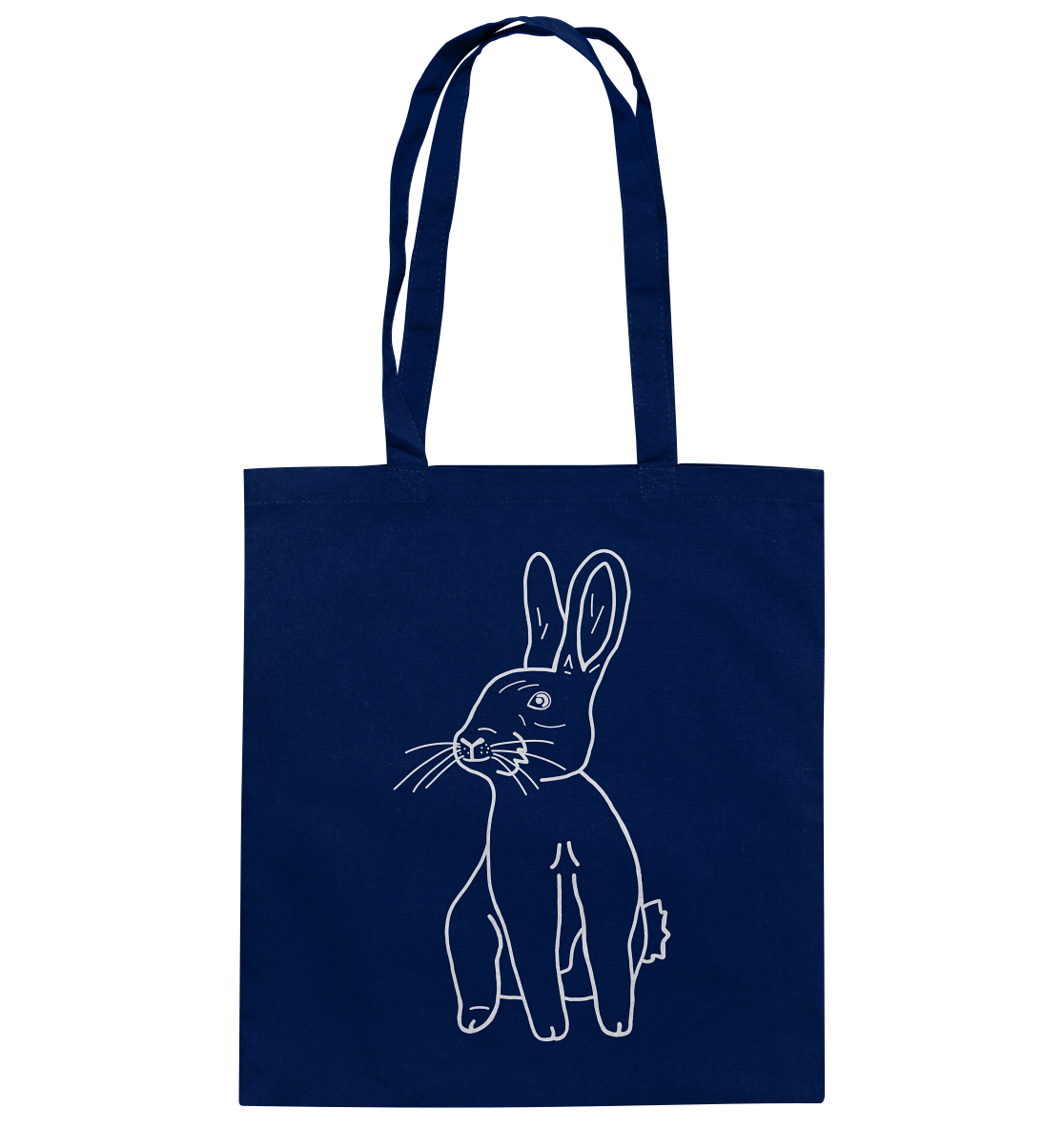 Hase weiß - Baumwolltasche