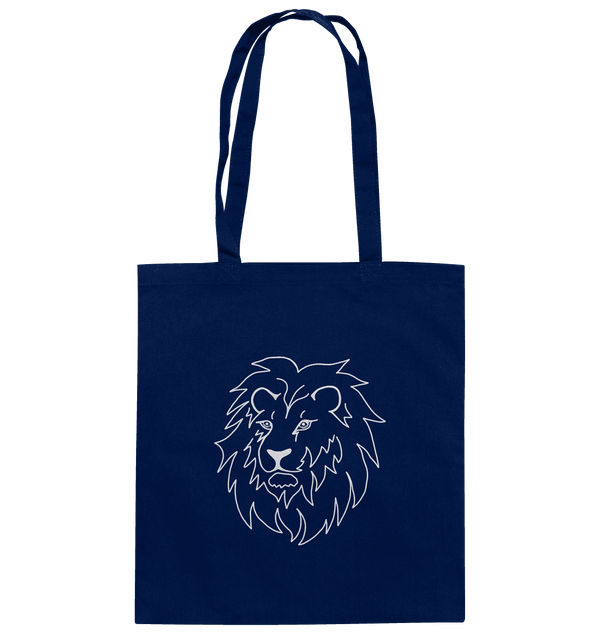 Löwe weiß - Baumwolltasche Taschen Tier-Shirts.com French Navy ca. 38x42