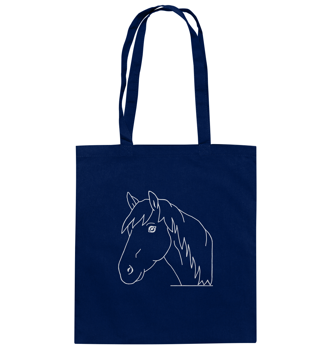 Horse white - cotton bag