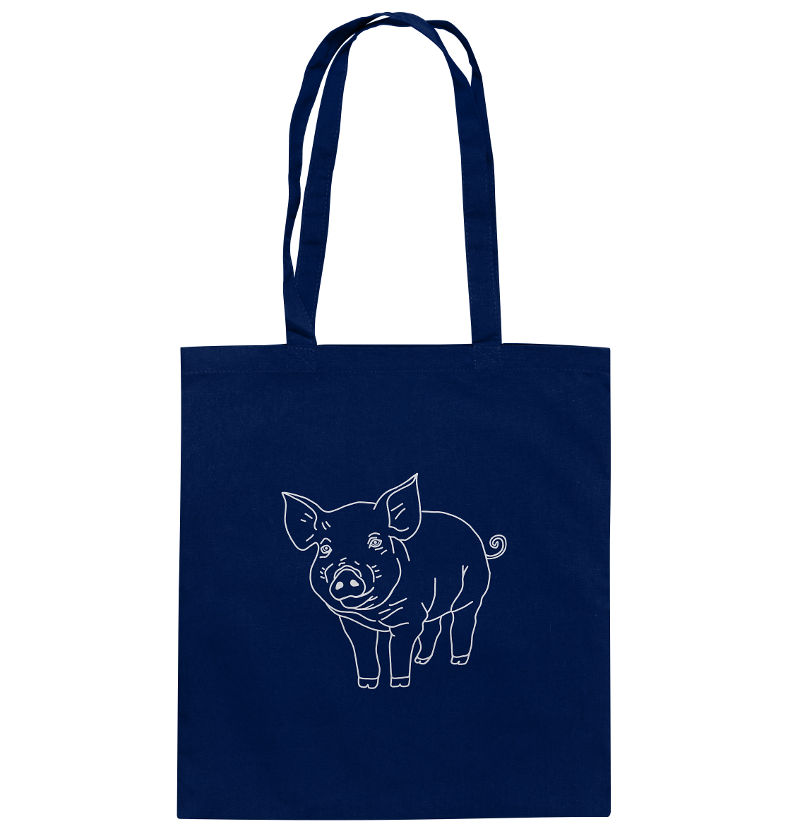 Pig white - cotton bag