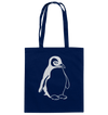 Pinguin weiß - Baumwolltasche Einkaufstasche Tier-Shirts.com French Navy ca. 38x42