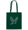 Papagei weiß - Baumwolltasche Einkaufstasche Tier-Shirts.com Bottle Green ca. 38x42