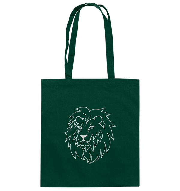 Löwe weiß - Baumwolltasche Taschen Tier-Shirts.com Bottle Green ca. 38x42