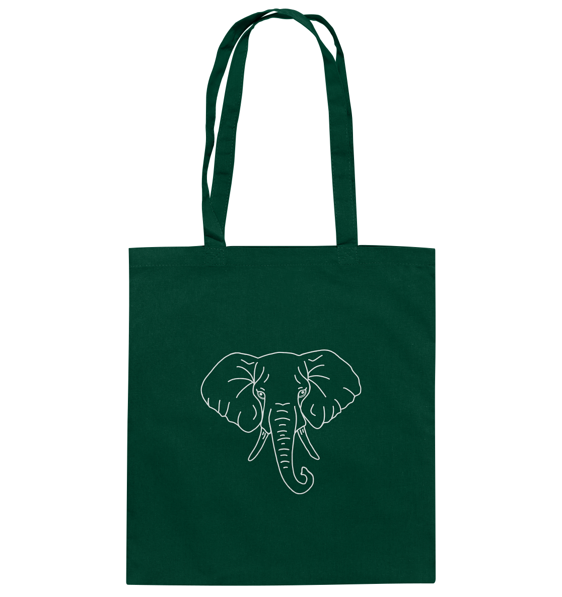 Elephant white - cotton bag