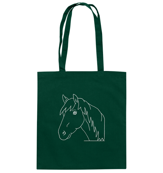 Horse white - cotton bag