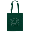 Schaf weiß - Baumwolltasche Einkaufstasche Tier-Shirts.com Bottle Green ca. 38x42