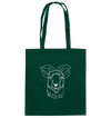 Ziege weiß - Baumwolltasche Einkaufstasche Tier-Shirts.com Bottle Green ca. 38x42