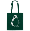 Pinguin weiß - Baumwolltasche Einkaufstasche Tier-Shirts.com Bottle Green ca. 38x42