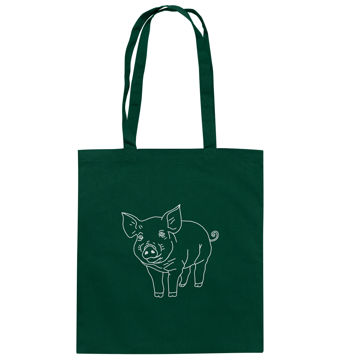 Pig white - cotton bag