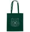 Bär weiß - Baumwolltasche Einkaufstasche Tier-Shirts.com Bottle Green ca. 38x42