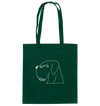 Schnauzer weiß - Baumwolltasche Einkaufstasche Tier-Shirts.com Bottle Green ca. 38x42