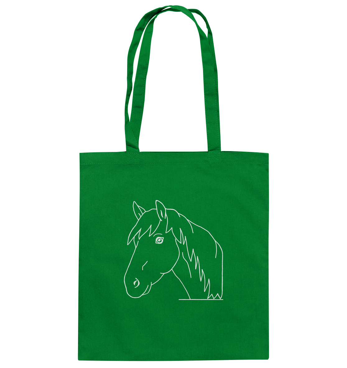 Horse white - cotton bag