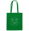 Schaf weiß - Baumwolltasche Einkaufstasche Tier-Shirts.com Kelly Green ca. 38x42