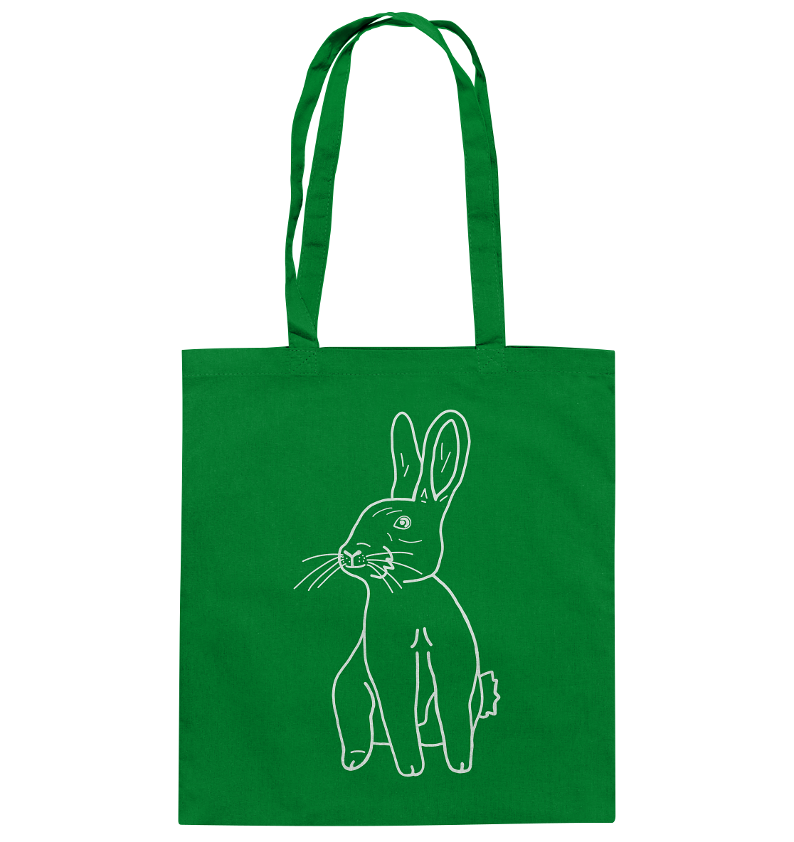 Hase weiß - Baumwolltasche