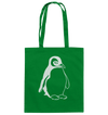 Pinguin weiß - Baumwolltasche Einkaufstasche Tier-Shirts.com Kelly Green ca. 38x42