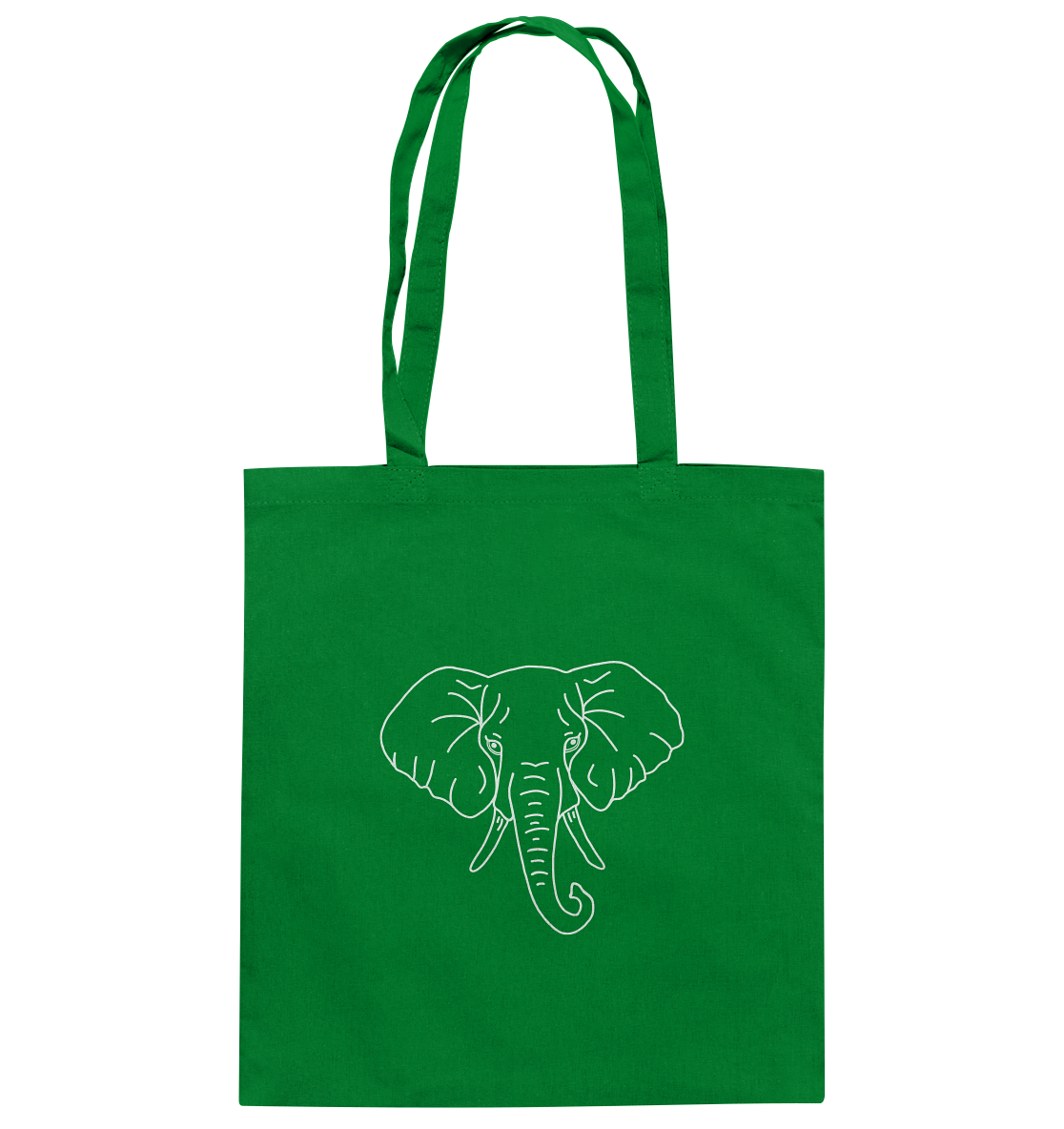 Elephant white - cotton bag