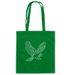 Papagei weiß - Baumwolltasche Einkaufstasche Tier-Shirts.com Kelly Green ca. 38x42