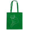 Roter Panda weiß - Baumwolltasche Einkaufstasche Tier-Shirts.com Kelly Green ca. 38x42