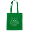 Bär weiß - Baumwolltasche Einkaufstasche Tier-Shirts.com Kelly Green ca. 38x42