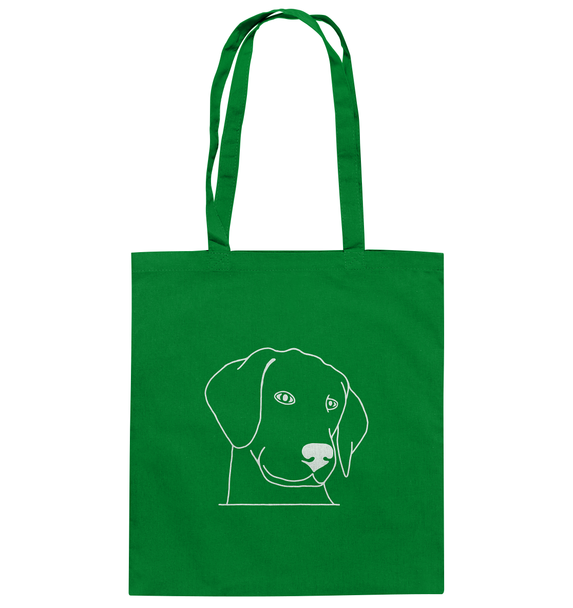 Hund Schlappohr weiß - Baumwolltasche - Tier-Shirts.com