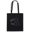 Schnauzer weiß - Baumwolltasche Einkaufstasche Tier-Shirts.com Black ca. 38x42