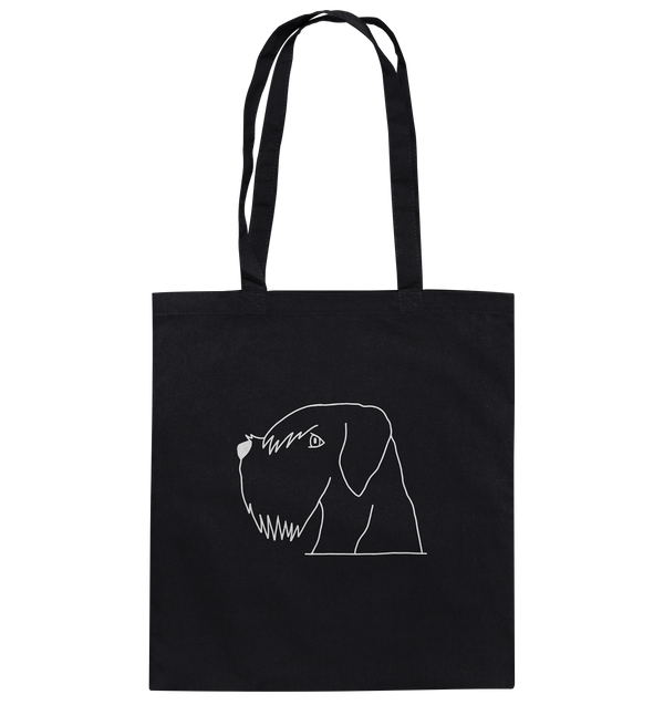 Schnauzer weiß - Baumwolltasche Einkaufstasche Tier-Shirts.com Black ca. 38x42