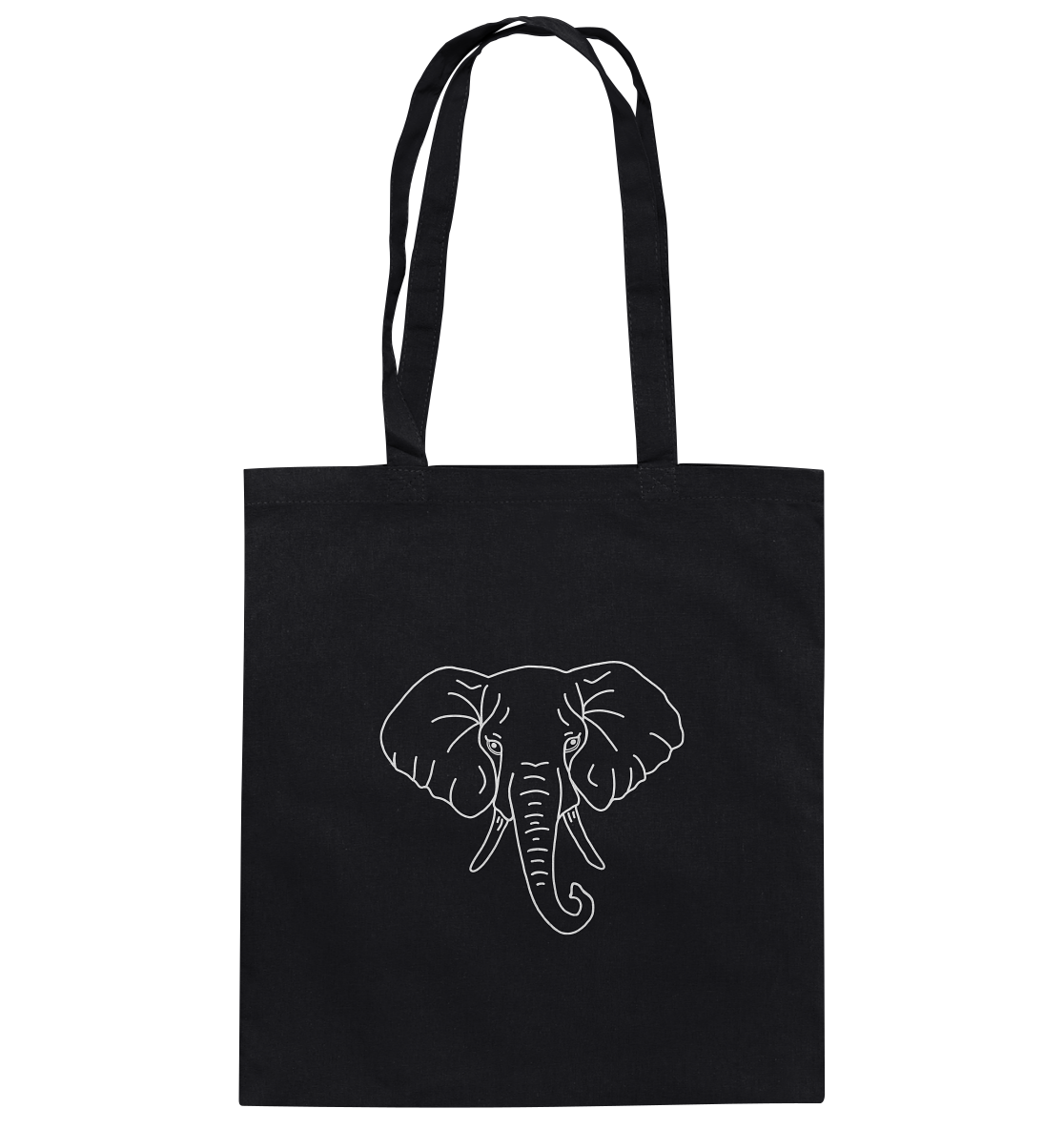 Elephant white - cotton bag