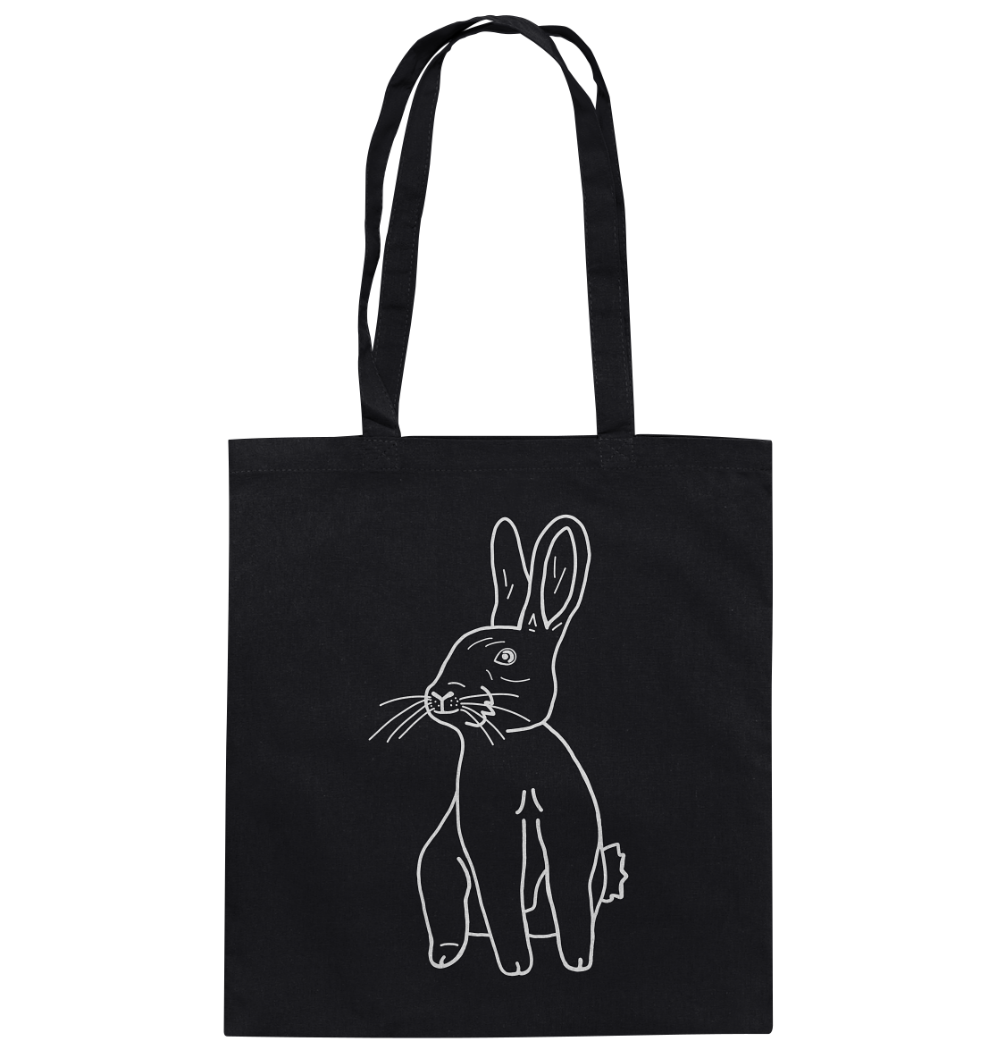 Hase weiß - Baumwolltasche