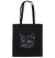 Katze weiß - Baumwolltasche Einkaufstasche Tier-Shirts.com Black ca. 38x42