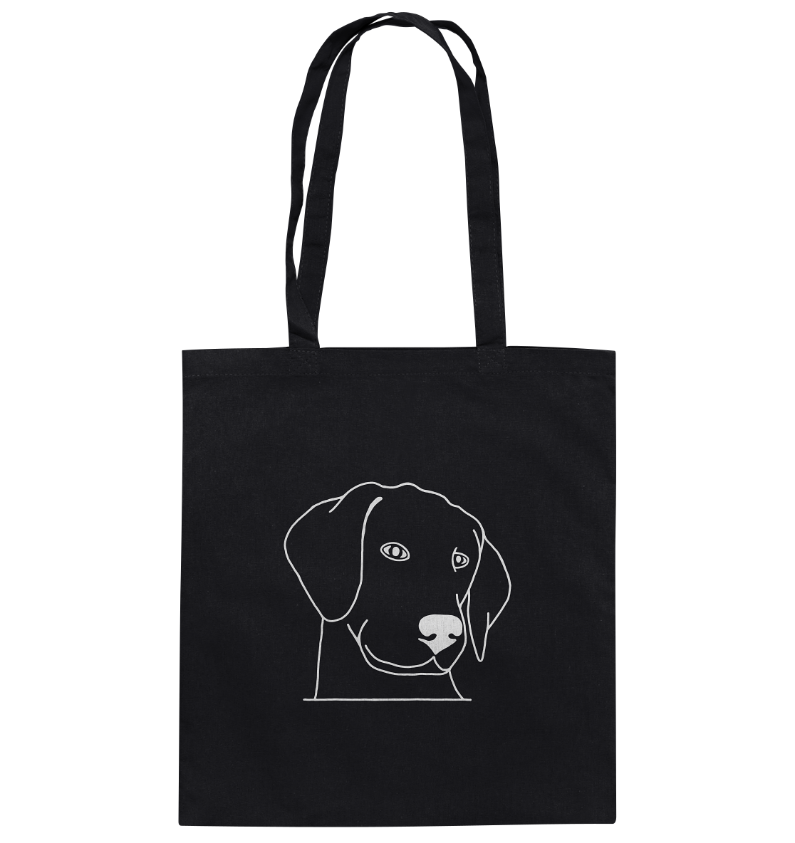 Hund Schlappohr weiß - Baumwolltasche - Tier-Shirts.com