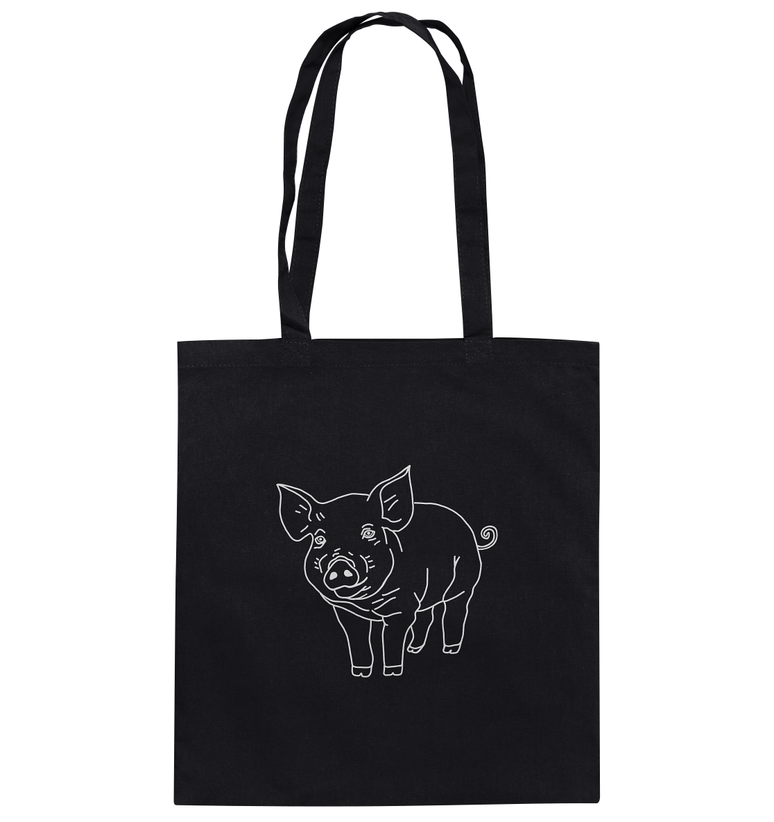 Pig white - cotton bag