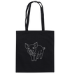 Schwein weiß - Baumwolltasche Einkaufstasche Tier-Shirts.com Black ca. 38x42