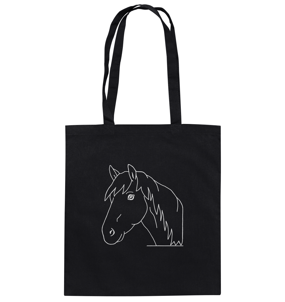 Horse white - cotton bag