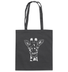 Giraffe weiß - Baumwolltasche Einkaufstasche Tier-Shirts.com Graphite Grey ca. 38x42