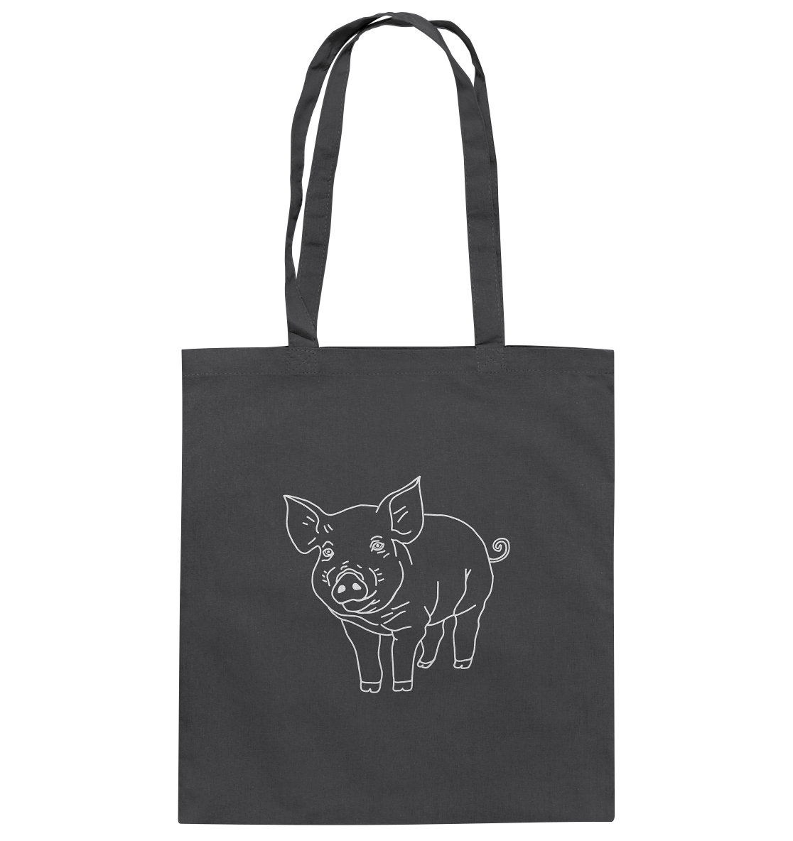 Pig white - cotton bag