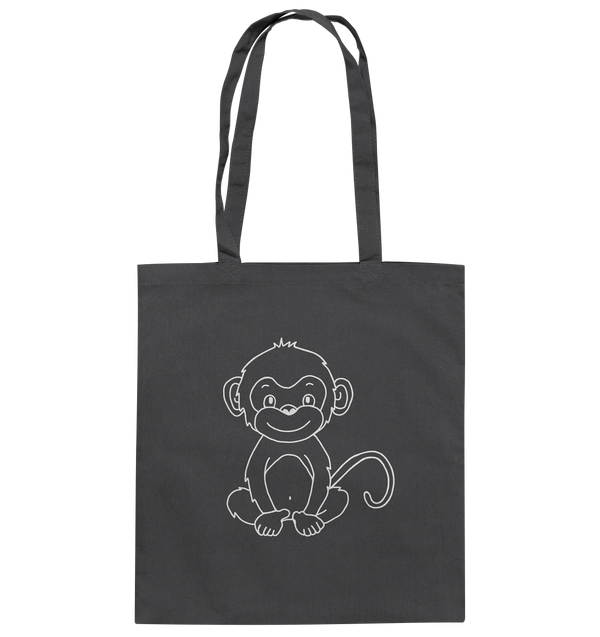 Affenbaby weiß - Baumwolltasche Einkaufstasche Tier-Shirts.com Graphite Grey ca. 38x42