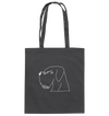 Schnauzer weiß - Baumwolltasche Einkaufstasche Tier-Shirts.com Graphite Grey ca. 38x42