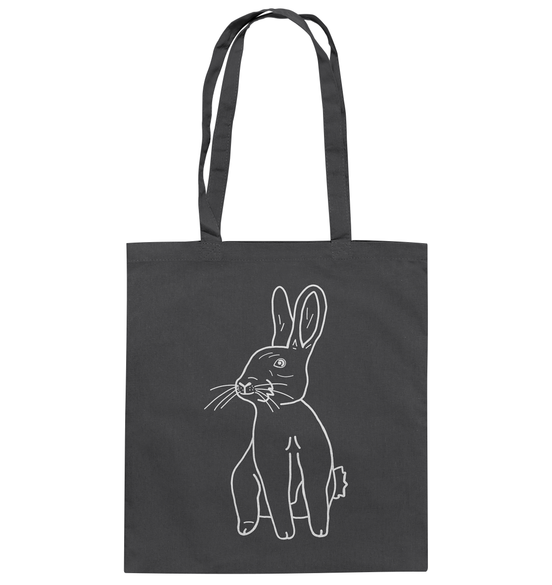 Hase weiß - Baumwolltasche