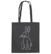 Hase weiß - Baumwolltasche Einkaufstasche Tier-Shirts.com Graphite Grey ca. 38x42