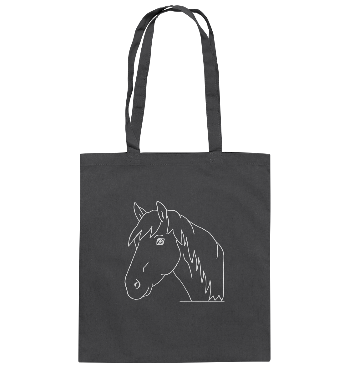 Horse white - cotton bag