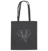 Elefant weiß - Baumwolltasche Einkaufstasche Tier-Shirts.com Graphite Grey ca. 38x42