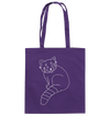 Roter Panda weiß - Baumwolltasche Einkaufstasche Tier-Shirts.com Purple ca. 38x42