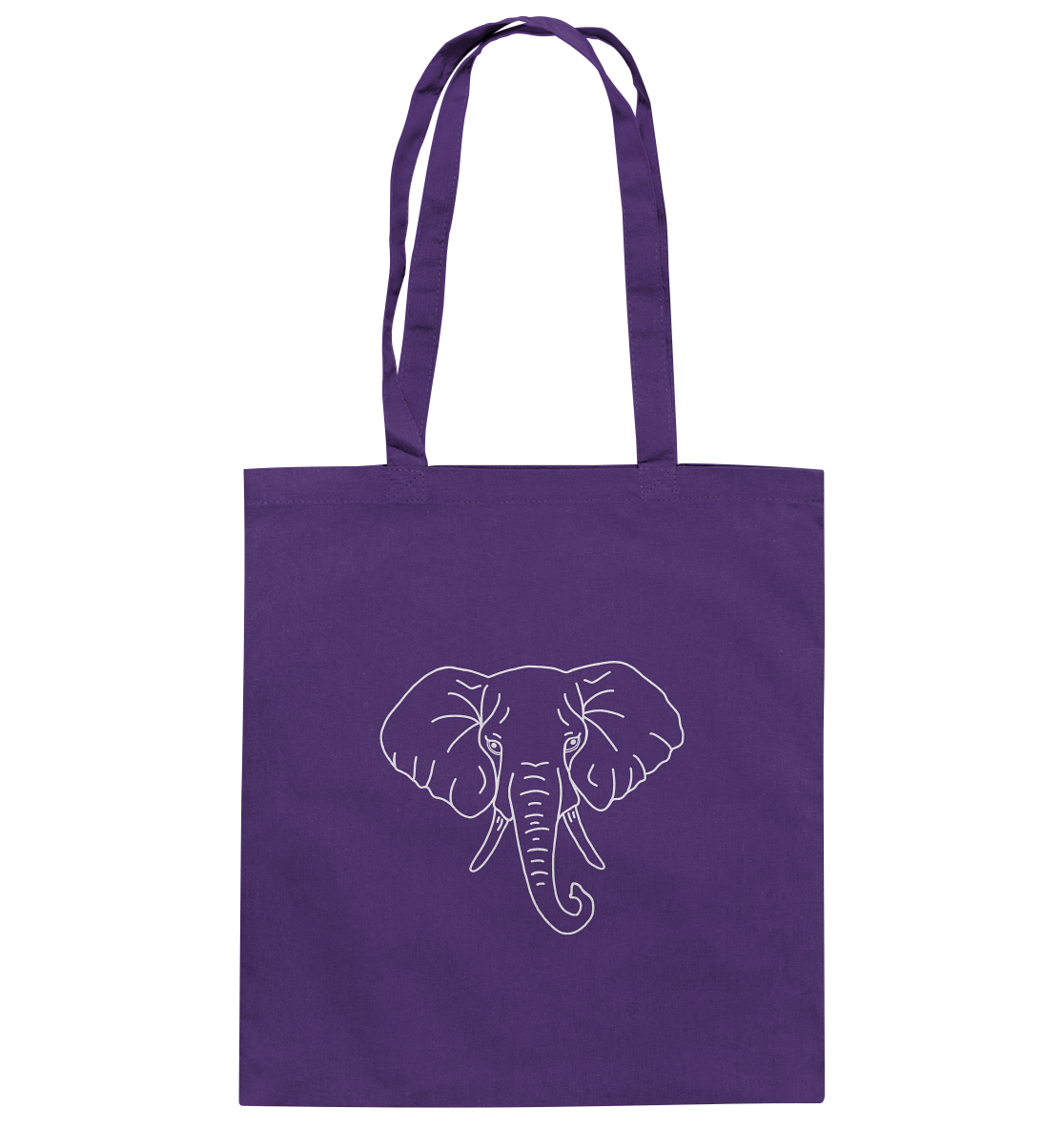 Elephant white - cotton bag