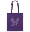 Papagei weiß - Baumwolltasche Einkaufstasche Tier-Shirts.com Purple ca. 38x42