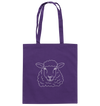 Schaf weiß - Baumwolltasche Einkaufstasche Tier-Shirts.com Purple ca. 38x42