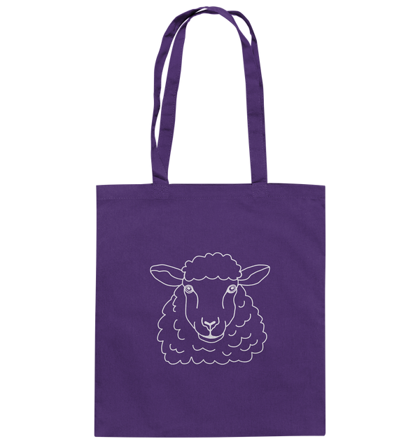 Schaf weiß - Baumwolltasche Einkaufstasche Tier-Shirts.com Purple ca. 38x42