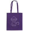 Affenbaby weiß - Baumwolltasche Einkaufstasche Tier-Shirts.com Purple ca. 38x42