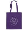 Löwe weiß - Baumwolltasche Taschen Tier-Shirts.com Purple ca. 38x42